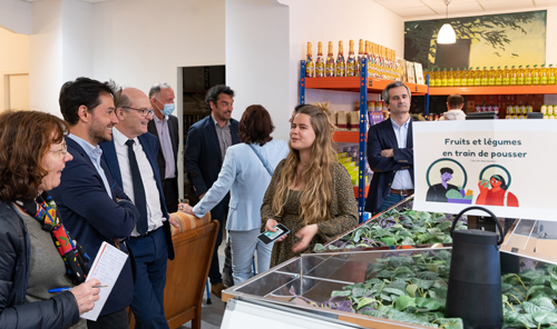 Visite de l'picerie avec les partenaires